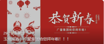 玉兔迎春，广量集团给您拜年啦。。